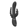 Черный анально-вагинальный вибромассажер Rini - 22,3 см., фото