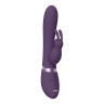 Фиолетовый вибромассажер-кролик Taka - 21,3 см., фото