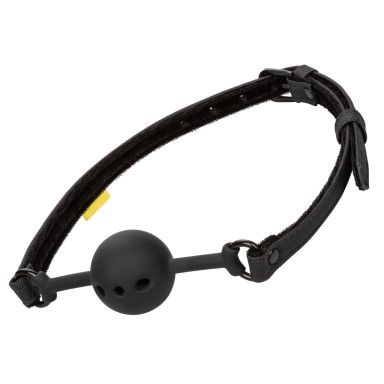 Черный силиконовый кляп-шар Breathable Ball Gag, фото