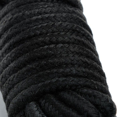 Черная мягкая веревка для бондажа - 5 метров фото 5