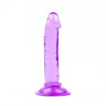 Фиолетовый анальный фаллоимитатор на присоске - 12 см., фото