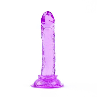 Фиолетовый анальный фаллоимитатор на присоске - 12 см. фото 2