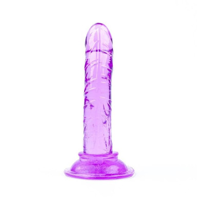 Фиолетовый анальный фаллоимитатор на присоске - 12 см. фото 4