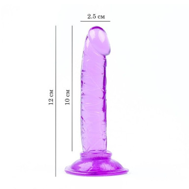 Фиолетовый анальный фаллоимитатор на присоске - 12 см. фото 5