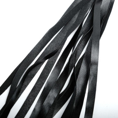 Черная плеть из эко-кожи с витой ручкой - 55 см. фото 3
