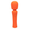 Оранжевый вибромассажер Stella Liquid Silicone Mini Massager - 14,5 см., фото