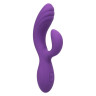Фиолетовый вибромассажер-кролик Stella Liquid Silicone “C” Curve - 19 см., фото