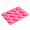Ярко-розовая силиконовая форма для льда с фаллосами, фото