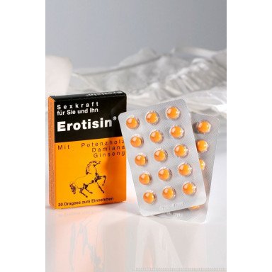 Средство для повышения сексуальной энергии Erotisin - 30 драже (430 мг.) фото 2