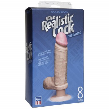 Вибромассажер реалистичной формы The Realistic Cock Vibrating 8” - 23,6 см. фото 3