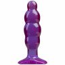 Фиолетовая рельефная анальная пробка SpectraGels Purple Anal Stuffer - 14 см., фото