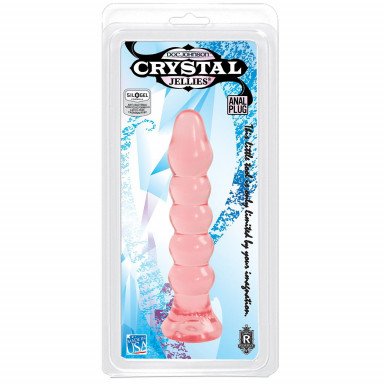 Анальная елочка из розового геля Crystal Jellies Anal Plug Bumps - 15,2 см. фото 2