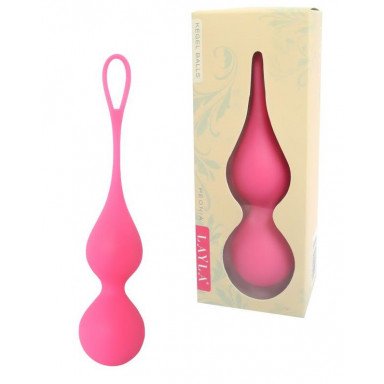 Матовые розовые вагинальные шарики Кегеля Layla Peonia, фото