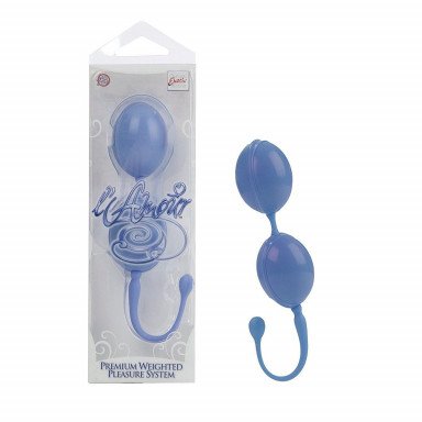 Голубые вагинальные шарики LAmour Premium Weighted Pleasure System фото 2