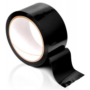 Черная самоклеящаяся лента для связывания Pleasure Tape - 10,6 м., фото