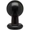 Круглая черная анальная пробка Classic Round Butt Plugs Large - 12,1 см., фото