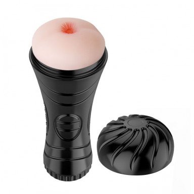 Мастурбатор-анус в колбе с 7 уровнями вибрации и выносным пультом Pink Butt, фото