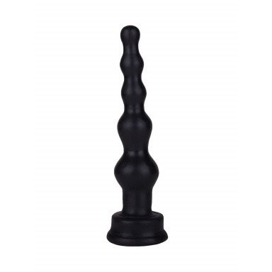 Чёрный анальный стимулятор-ёлочка - 14,5 см., фото