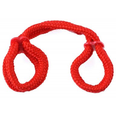 Красные верёвочные оковы на руки или ноги Silk Rope Love Cuffs, фото