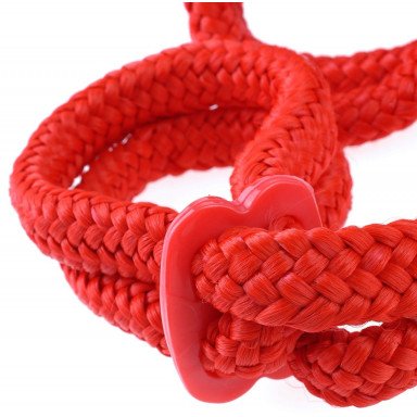 Красные верёвочные оковы на руки или ноги Silk Rope Love Cuffs фото 2