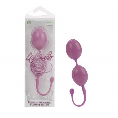 Розовые вагинальные шарики LAmour Premium Weighted Pleasure System фото 2