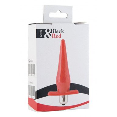 Красная водонепроницаемая вибровтулка Black Red - 12,7 см. фото 3