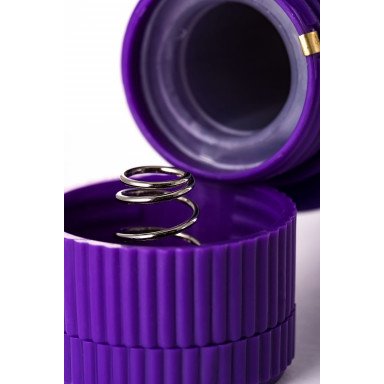 Фиолетовый фигурный вибратор - 17 см. фото 7