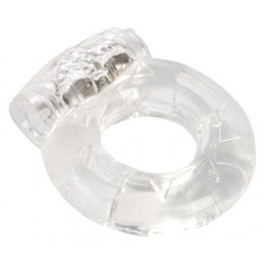 Толстое прозрачное эрекционное кольцо с вибратором, фото