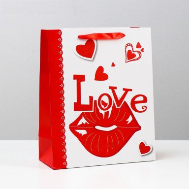 Бумажный пакет «Любовь» - 26 х 32 см., фото