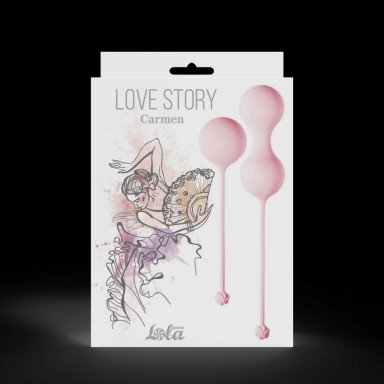 Набор розовых вагинальных шариков Love Story Carmen фото 2