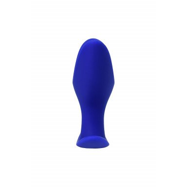 Синяя силиконовая расширяющая анальная втулка Bloom - 9 см. фото 4