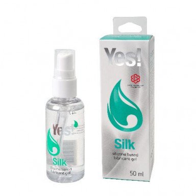 Силиконовая гипоаллергенная вагинальная смазка Yes Silk - 50 мл., фото