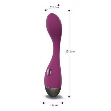 Фиолетовый вибромассажер G-Spot Evelyn - 15,1 см. фото 3