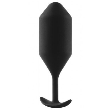 Чёрная пробка для ношения B-vibe Snug Plug 5 - 14 см., фото