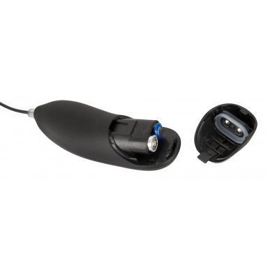 Черная надувная анальная пробка Inflatable Vibrating Butt Plug - 12,2 см. фото 3
