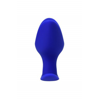 Синяя силиконовая расширяющая анальная втулка Bloom - 9,5 см. фото 4