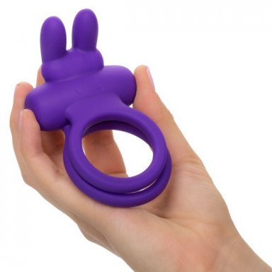 Фиолетовое двойное эрекционное кольцо Silicone Rechargeable Dual Rockin Rabbit фото 4