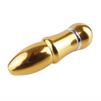 Золотистый алюминиевый вибратор GOLD SMALL - 7,5 см. фото 2