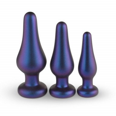 Набор из 3 фиолетовых анальных пробок Comets Butt Plug Set фото 3