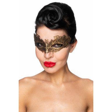 Золотистая карнавальная маска Денеб, фото