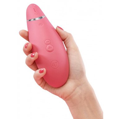 Розовый бесконтактный клиторальный стимулятор Womanizer Premium фото 5