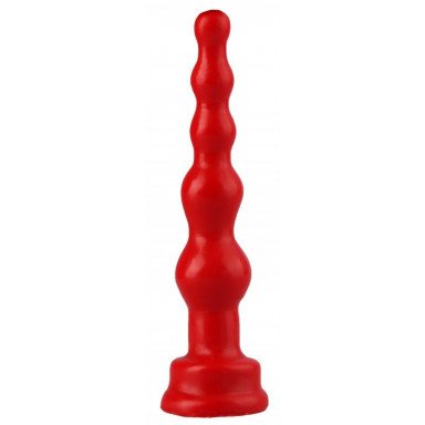 Красный анальный стимулятор-ёлочка - 14,5 см., фото