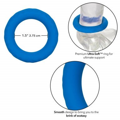 Синее эрекционное кольцо Link Up Ultra-Soft Max фото 4