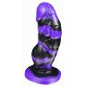Черно-фиолетовый фаллоимитатор Мартин medium - 24,5 см., фото
