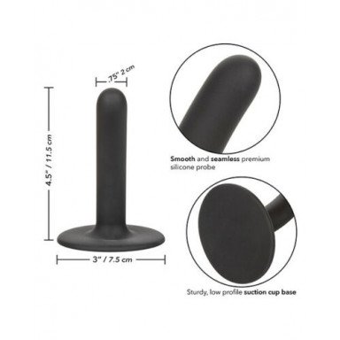 Черный анальный стимулятор Boundless 4.5” Slim Probe - 11,5 см. фото 3