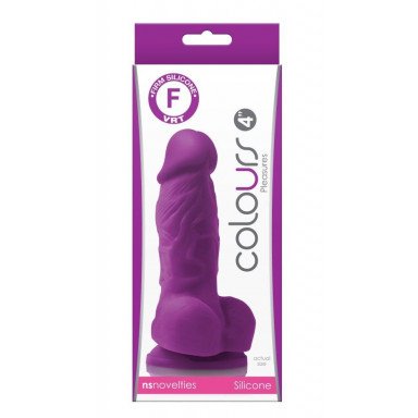 Фиолетовый фаллоимитатор на присоске Pleasures 4 - 14,2 см. фото 2