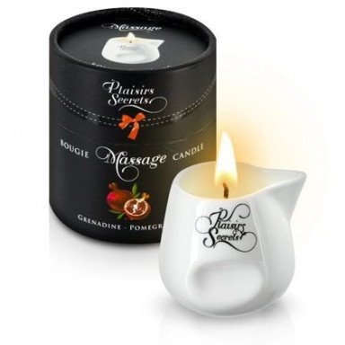 Массажная свеча с ароматом граната Bougie de Massage Gourmande Grenadine - 80 мл., фото