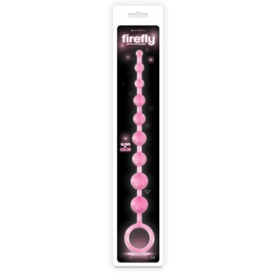 Розовая анальная цепочка-елочка Pleasure Beads - 30 см. фото 2