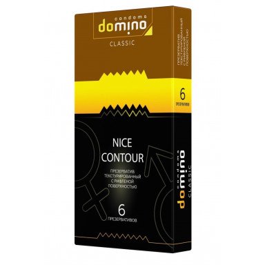 Презервативы с рёбрышками DOMINO Classic Nice Contour - 6 шт., фото