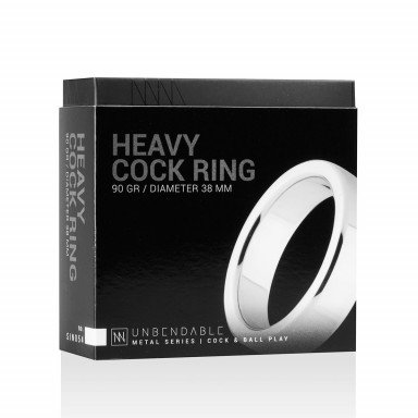Серебристое эрекционное кольцо Heavy Cock Ring Size S фото 2